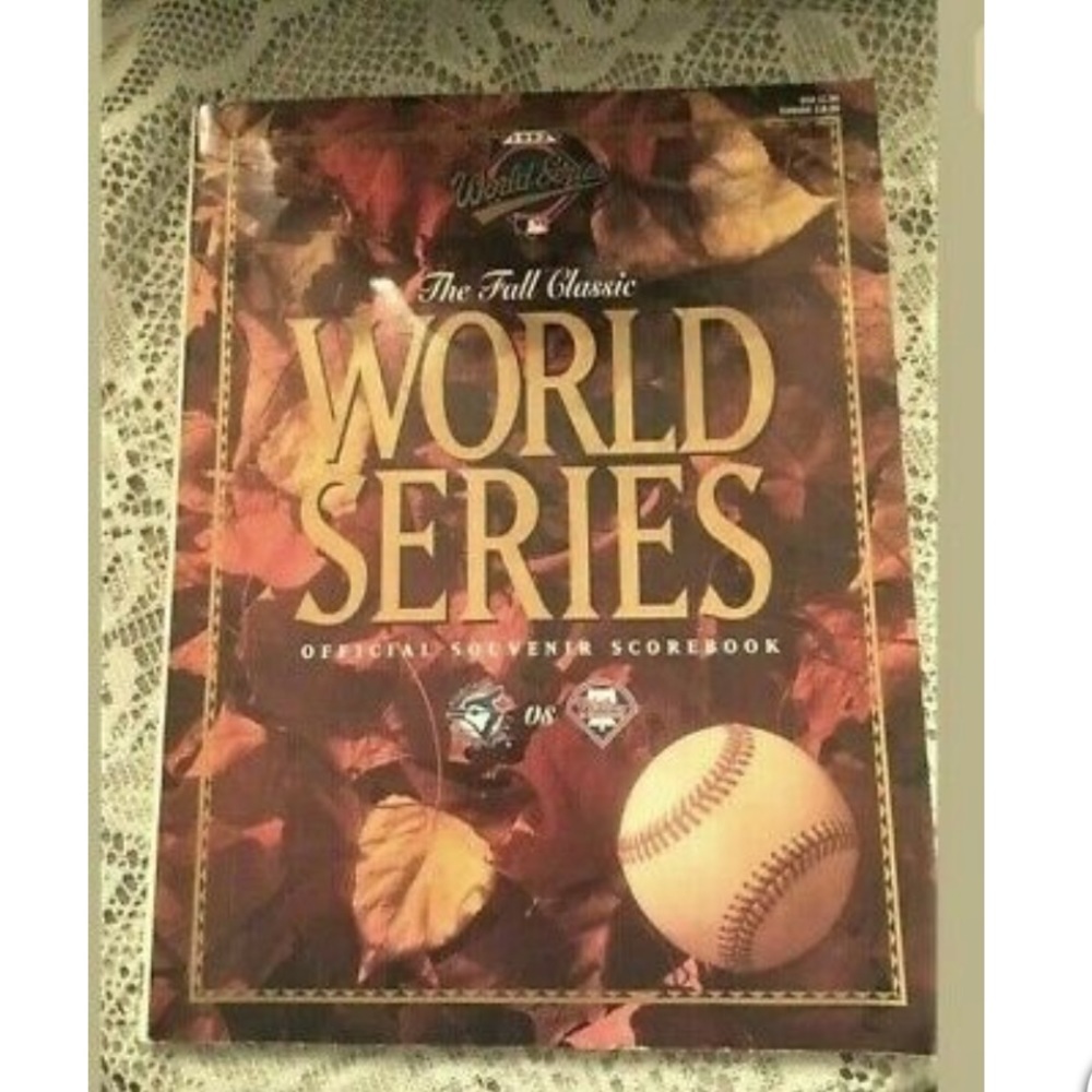 1993 World Series Official Scorebook Phillies/Jays